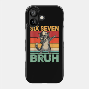 Six Seven Bruh Dabbing Cat Cool Cat Phone Case