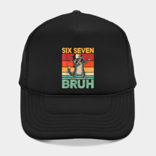 Six Seven Bruh Dabbing Cat Cool Cat Hat