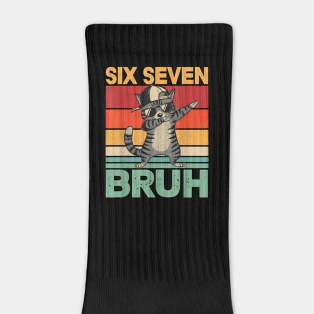 Six Seven Bruh Dabbing Cat Cool Cat by ArtistTee ⭐⭐⭐⭐⭐