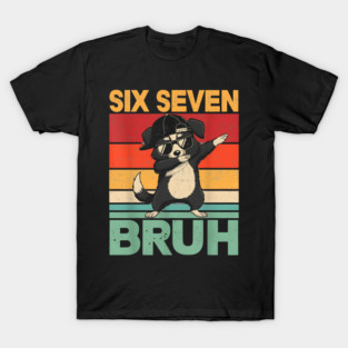 Six Seven Bruh Dog Dab Funny Animal T-Shirt