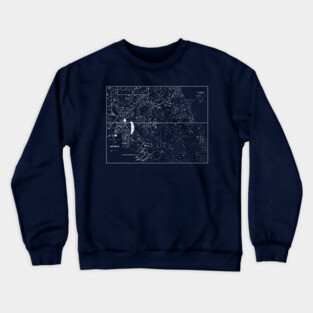Boston Harbor, MA - Nautical Chart Crewneck Sweatshirt