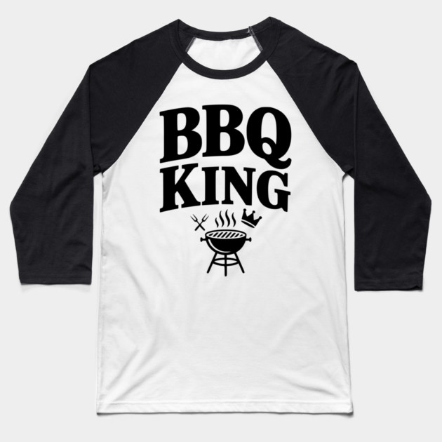BBQ King Baseball T-Shirt by Frank Ring