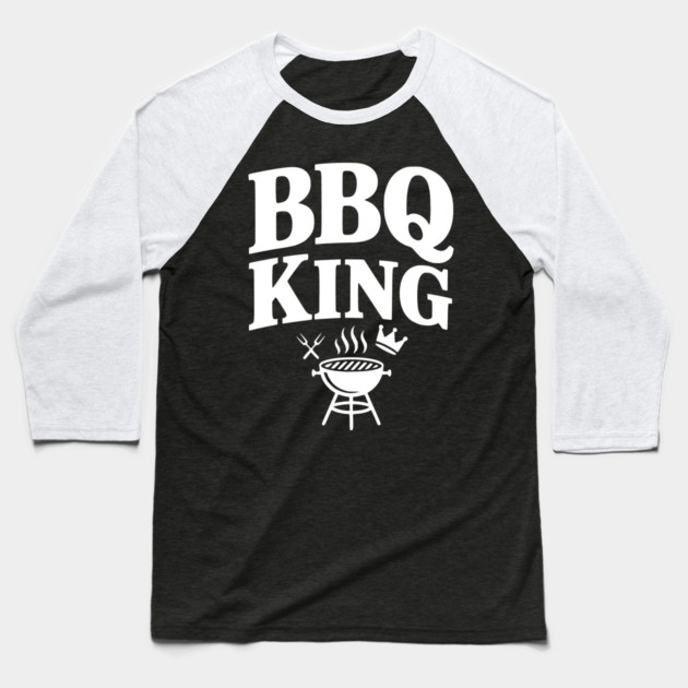 BBQ King Baseball T-Shirt by Frank Ring
