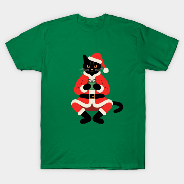 Christmas Cat T-Shirt by CreativeSage