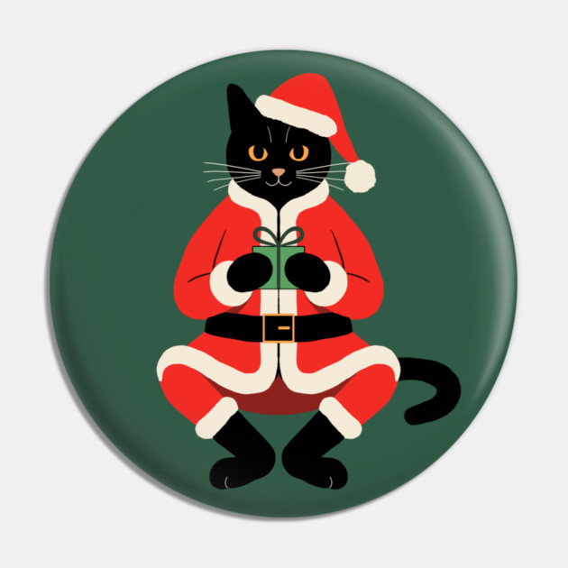 Christmas Cat Pin by CreativeSage