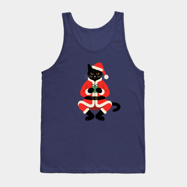 Christmas Cat Tank Top by CreativeSage