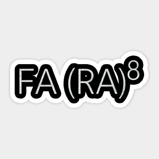 Fa (Ra)8 Math Humor - FA (RA) 8 Story Asian Singing LA Math Teacher Sticker by ArtistTee ⭐⭐⭐⭐⭐