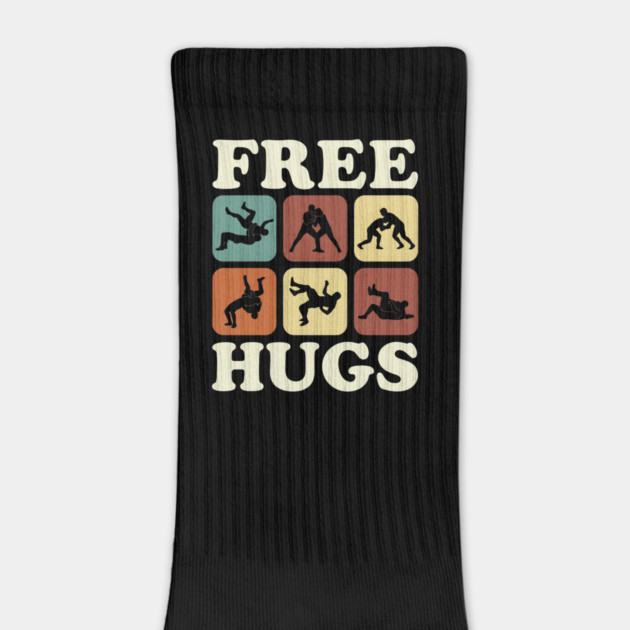 Free Hugs Wrestling Grappling Humor by ArtistTee ⭐⭐⭐⭐⭐