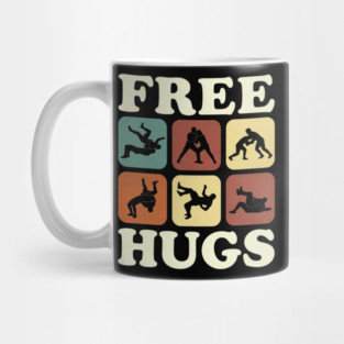 Free Hugs Wrestling Grappling Humor Mug