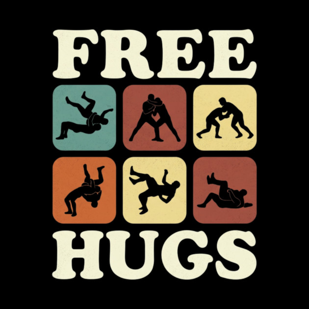 Free Hugs Wrestling Grappling Humor by ArtistTee ⭐⭐⭐⭐⭐