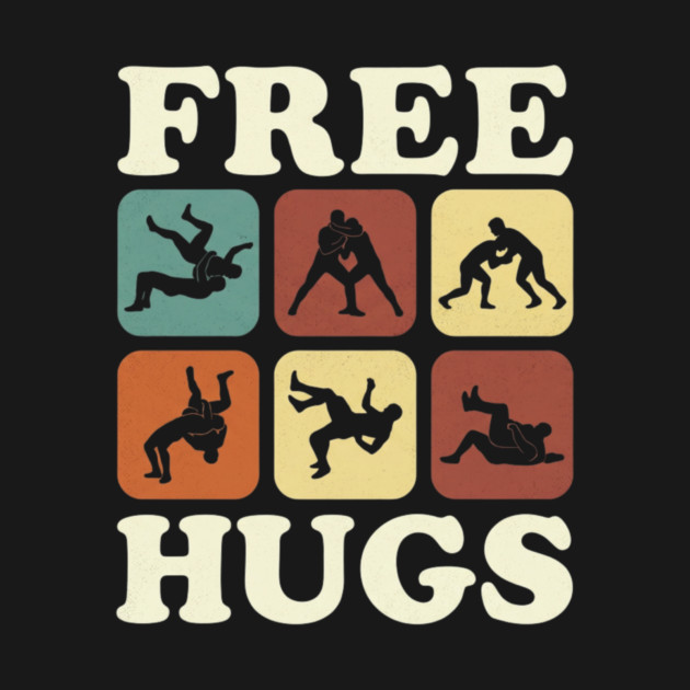 Free Hugs Wrestling Grappling Humor by ArtistTee ⭐⭐⭐⭐⭐