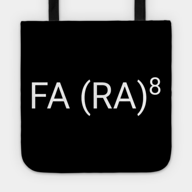 FA (RA)8 Funny Math Nerd Tote by ArtistTee ⭐⭐⭐⭐⭐