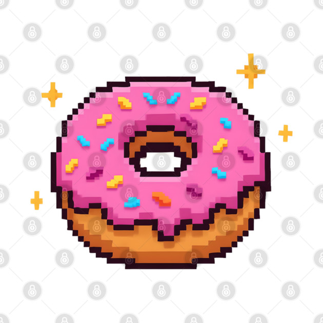 Pink Pixel Sprinkle Donut - Morning by Midsummer Dream House