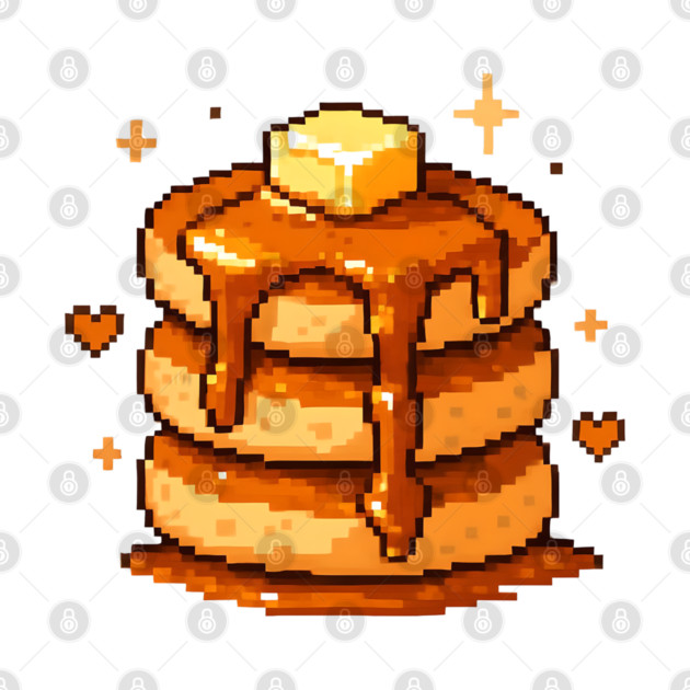 Pancakes with Syrup - Retro Pixel by Midsummer Dream House