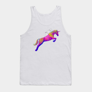 Jumping unicorn Tank Top