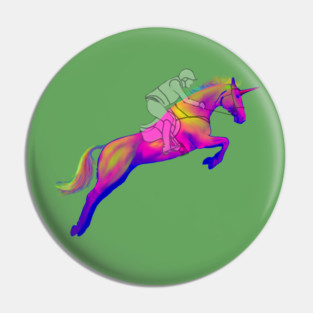 Jumping unicorn Pin