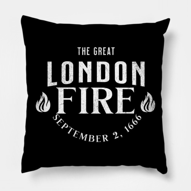 History The Great London Fire 1666 Historical Events Pillow by Yesteeyear