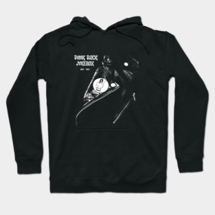 Punk Rock Jukebox - lapel BLACK Hoodie
