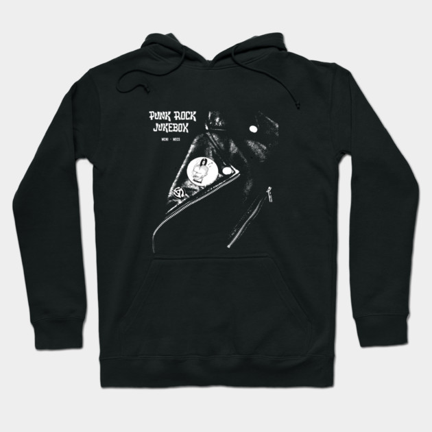 Punk Rock Jukebox - lapel BLACK Hoodie by SLJohnsonImages.com