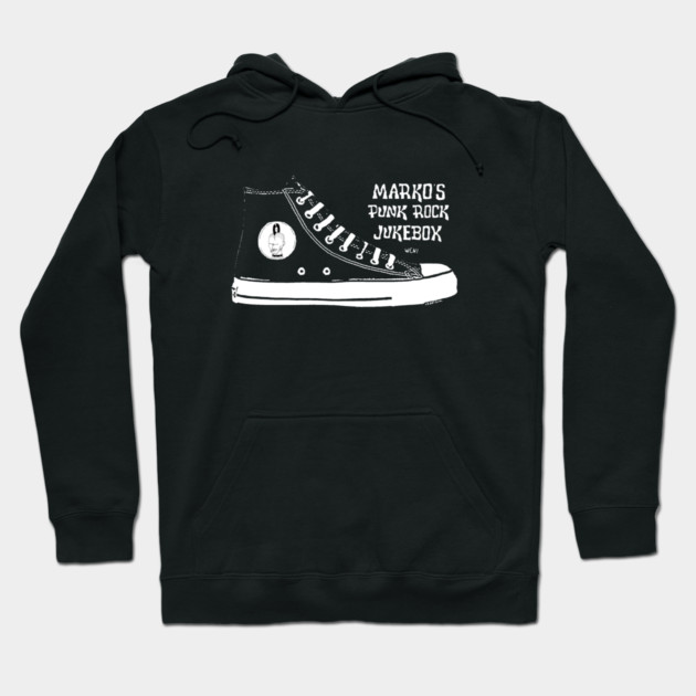 Punk Rock Jukebox - Sneaker Edition - DARK Hoodie by SLJohnsonImages.com
