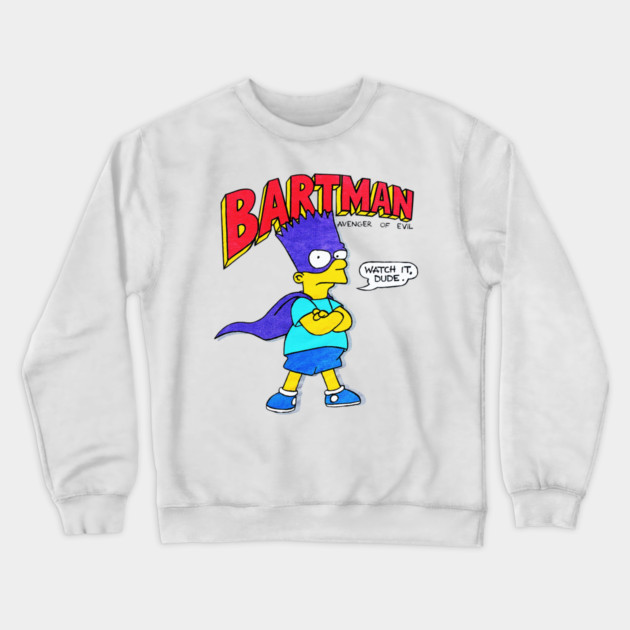 90s Cartoon - Bartman Crewneck Sweatshirt by nicklower