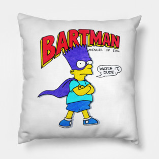 90s Cartoon - Bartman Pillow