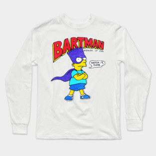 90s Cartoon - Bartman Long Sleeve T-Shirt