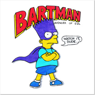 90s Cartoon - Bartman Posters and Art