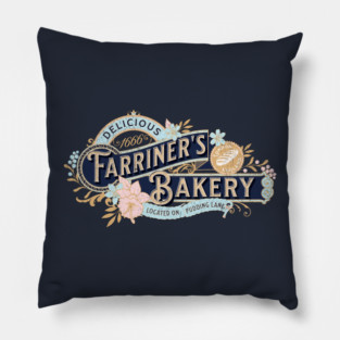 Farriner’s Bakery Vintage Pudding Lane Great London Fire 1666 Pillow