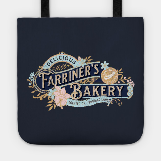 Farriner’s Bakery Vintage Pudding Lane Great London Fire 1666 Tote by Yesteeyear