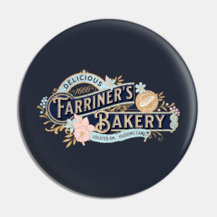 Farriner’s Bakery Vintage Pudding Lane Great London Fire 1666 Pin