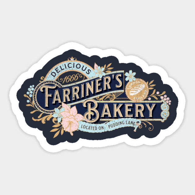 Farriner’s Bakery Vintage Pudding Lane Great London Fire 1666 Magnet by Yesteeyear
