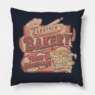 Farriner’s Bakery Vintage Pudding Lane Retro London Art Pillow