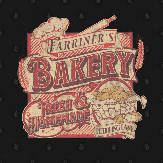 Farriner’s Bakery Vintage Pudding Lane Retro London Art by Yesteeyear