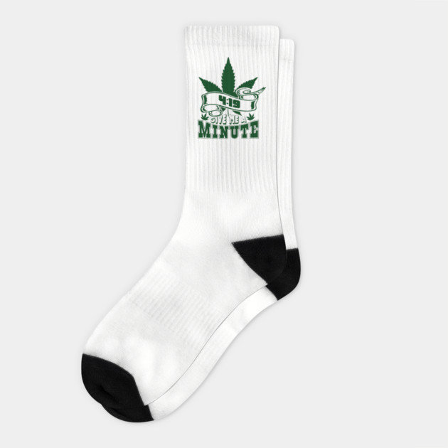 419 Give Me A Minute Stoner Humor Socks by Anticorporati