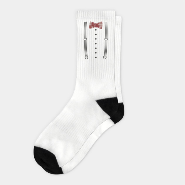 Bow Tie And Suspenders Kind Of Day Fashion Pun Socks by Anticorporati