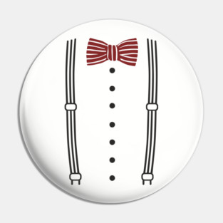 Bow Tie And Suspenders Kind Of Day Fashion Pun Pin