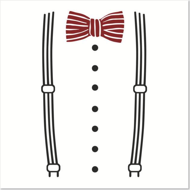Bow Tie And Suspenders Kind Of Day Fashion Pun Wall Art by Anticorporati