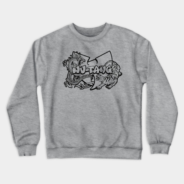 Wu-tang Dragon and Tiger Crewneck Sweatshirt by Wrongteeshirt
