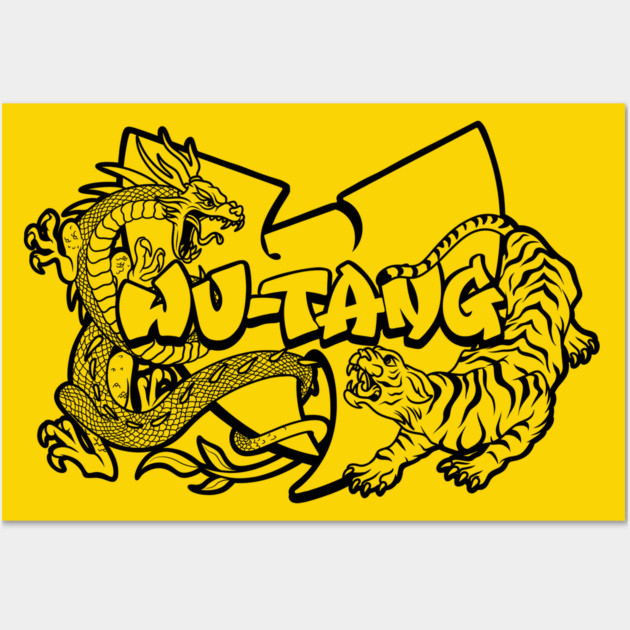 Wu-tang Dragon and Tiger Wall Art by Wrongteeshirt