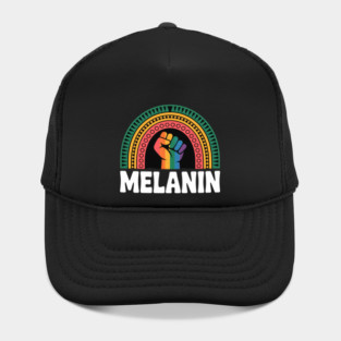 Melanin Pride Rainbow Women African Black History Month Hat