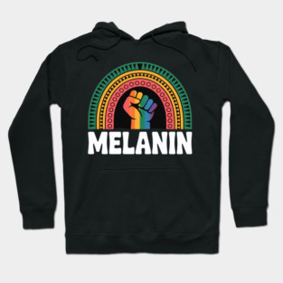 Melanin Pride Rainbow Women African Black History Month Hoodie