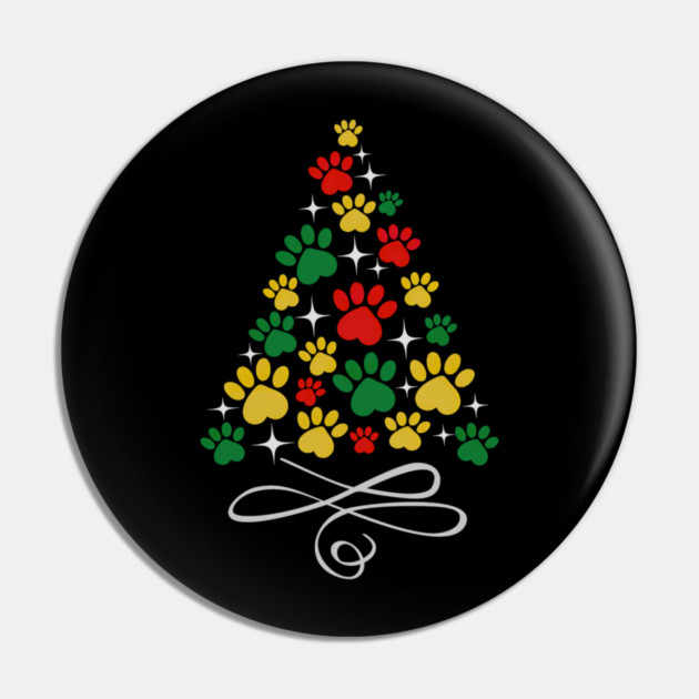 Dog Christmas Paw Print Dogs Cat Christmas Tree Cats Pin by yangho