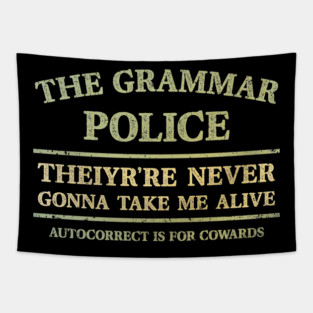 The Grammar Police Tapestry