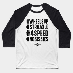 #NOSISSIES (black print) Baseball T-Shirt