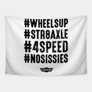 #NOSISSIES (black print) Tapestry
