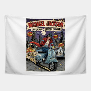 MICHAEL JACKSON COMIC COVER VINTAGE STYLE Tapestry