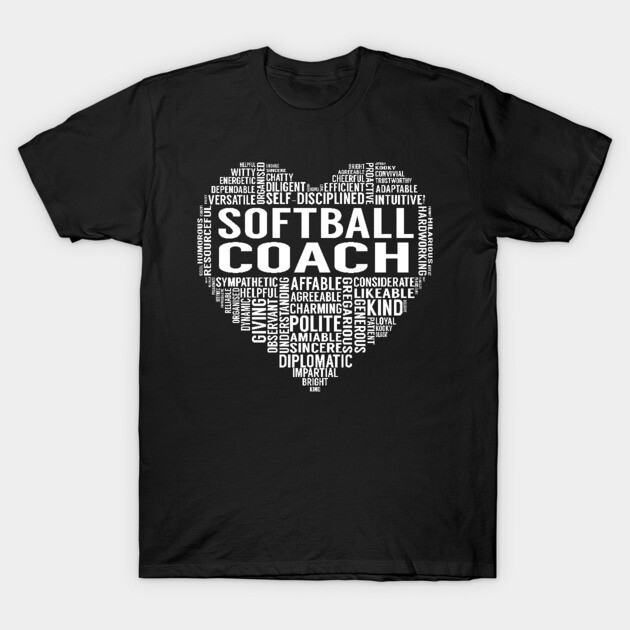 Softball Coach Heart T-Shirt