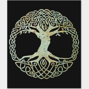 Celtic Tree of Life – Norse Yggdrasil Vintage Art Yoga Meditation Posters and Art