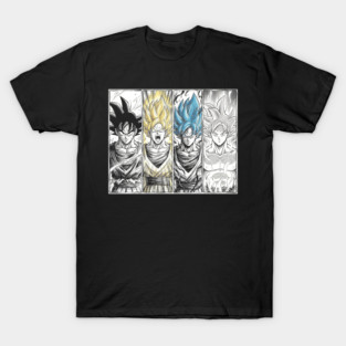 goku transformations - Dragon Ball T-Shirt